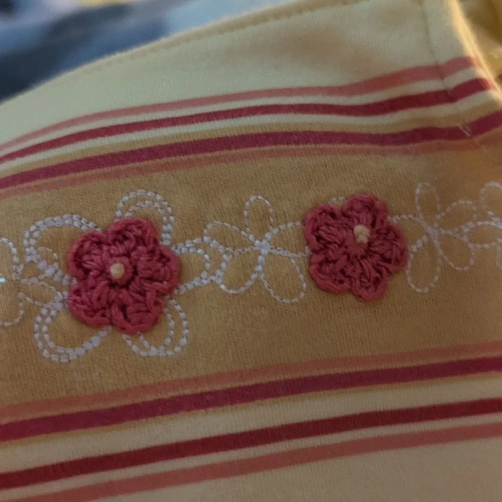 Carter's‎ Y2k Infant Girl Yellow Floral Embroidered Summer Dress